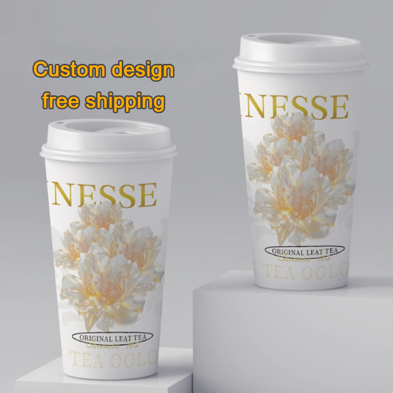 Coffee Tea Paper Cups - LOGO Пользовательское утолщенное одноразовое молоко, кофе,