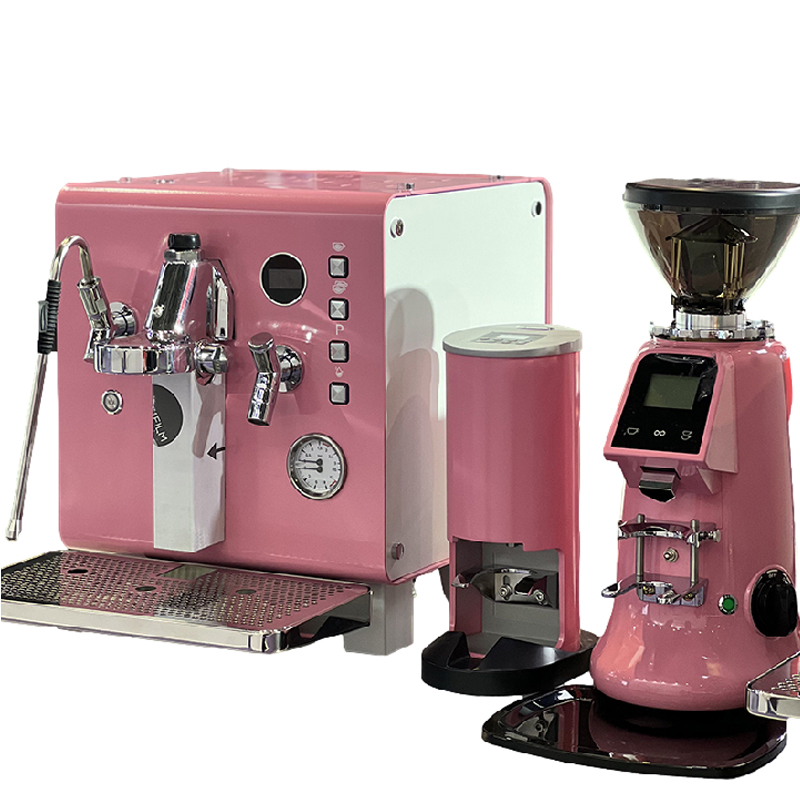 Coffee & Tea Phúc Long - Профессиональная розовая полуавтоматическая кофемашина для коммерческого