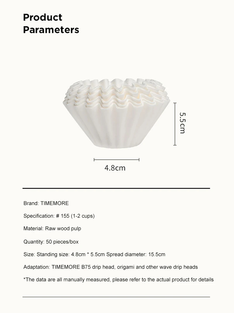 TIMEMORE 1-2 чашки Корзина для – обзор и цена Coffee Tea Paper Cups