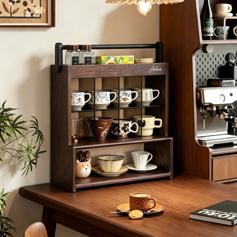 Стеллаж из массива дерева для  – обзор и цена Coffee Tea Unit