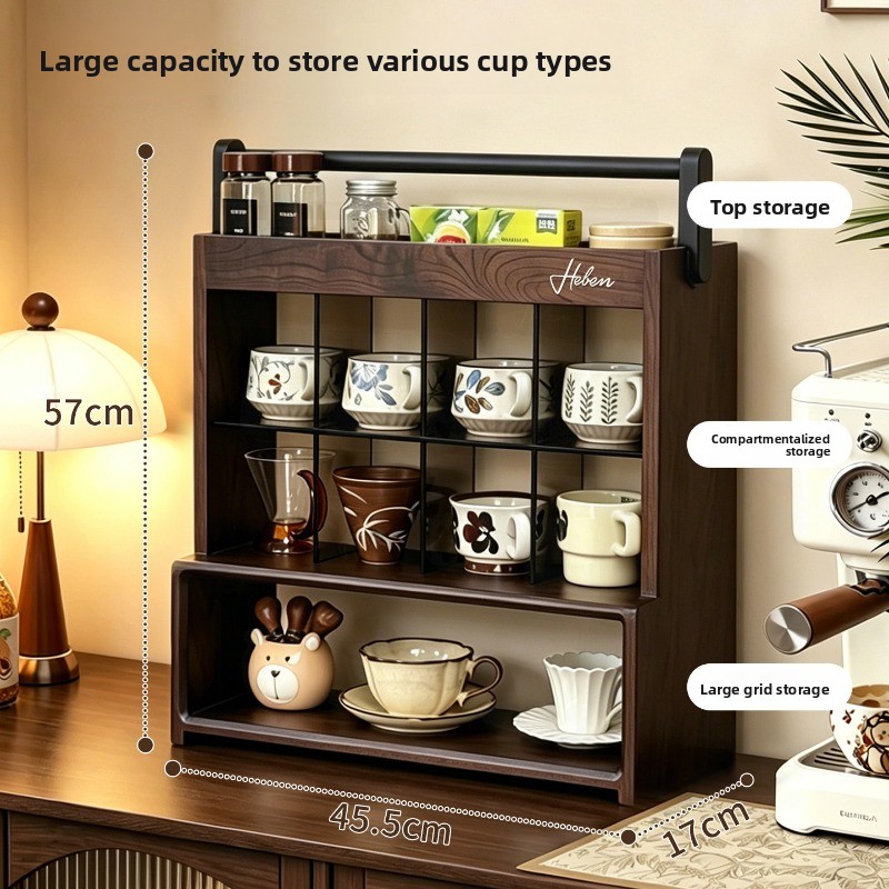 Стеллаж из массива дерева для  – обзор и цена Coffee Tea Unit
