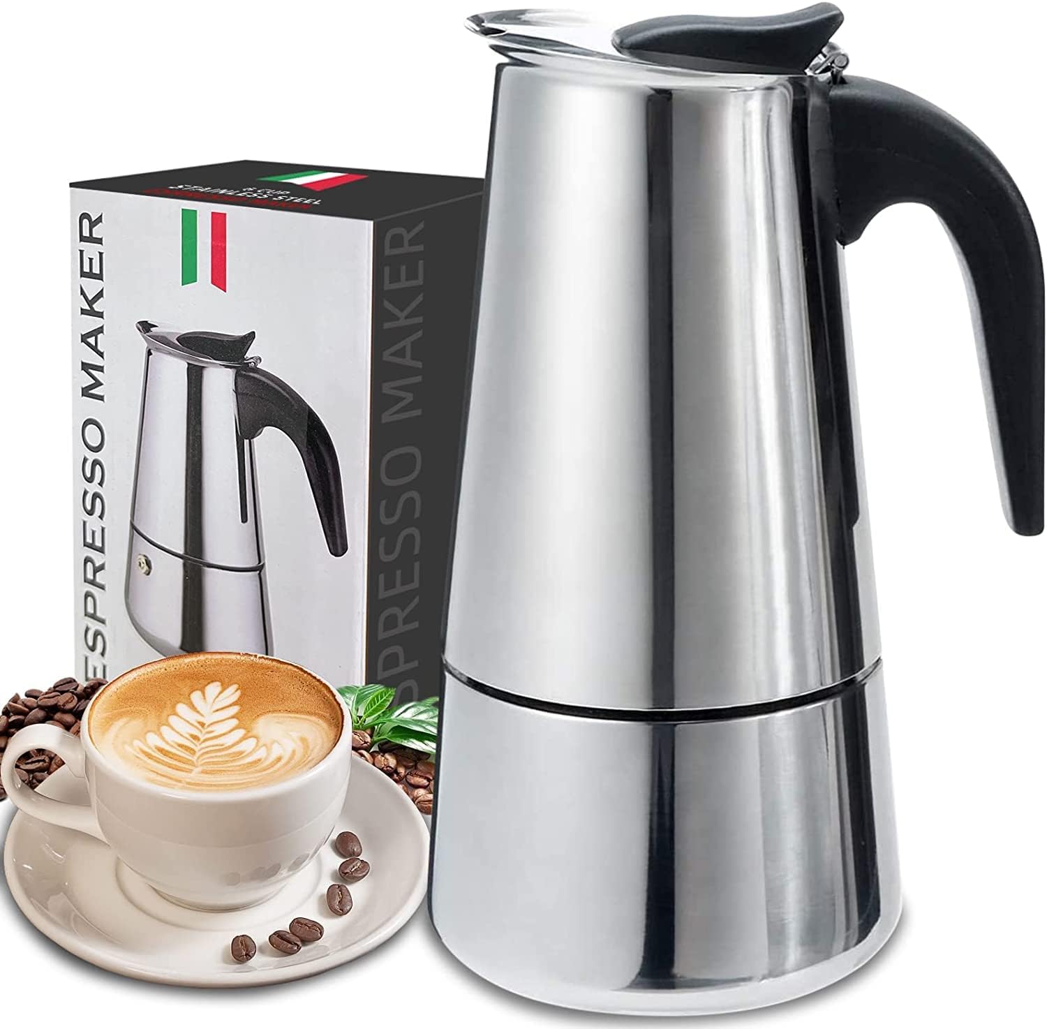 4/6/9 чашек Moka Pot Caffe Mac – обзор и цена Coffee Tea Espresso